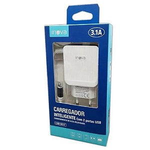 CARREGADOR LIGHTNING IPHONE 4.1A 2xUSB - INOVA CAR-8529