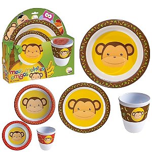 KIT REFEICAO MELAMINA MACACO 3