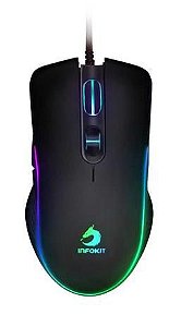 MOUSE GAMER USB X SOLDADO C/ LED 7 CORES ATÉ 6400 DPI INFOKIT GM-V550