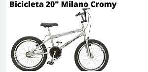 BICICLETA 20 MILANO CROMY M1 ARO AERO CUBO FERRO VERMELHO