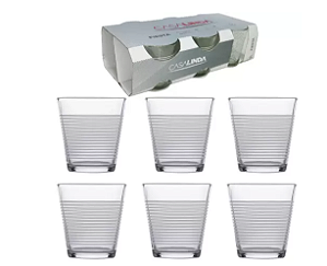 COPO VIDRO 250ML 6PCS FIESTA B