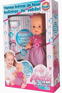 BONECA ANALU BOLINHAS DE SABAO