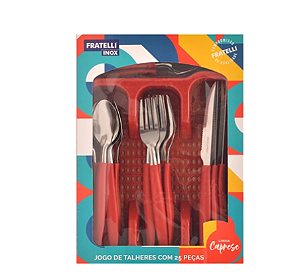 JOGO DE TALHERES CAPRESE PRETO