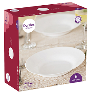 JG PRATO FUNDO 23CM 6PCS OPALI