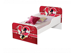 Mini Cama Infantil c/ Colchao Cor Minie Laço
