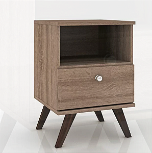 Mesa de Cabeceira Retro Movelbento 1 Gaveta - Rustico