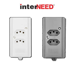TOMADA BARRA INTERNEED 10A 4T.CINZA
