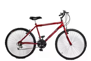 BICICLETA 26 MILANO AUTUNM MASC. M2 VB C/MARCHA ARO AERO CUBO FERRO VERMELHO