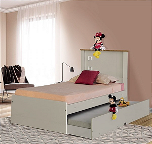 CAMA SOLTEIRO BARCELONA COM AUXILIAR