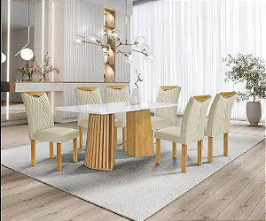 CONJUNTO DE MESA NEVADA 1,70 6CAD