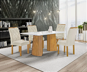CONJUNTO DE MESA NEVADA 1,20 4 CAD NEVADA
