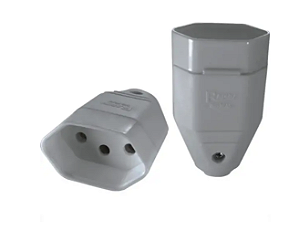 PLUG FEMEA CINZA 2P+T 20A 250V