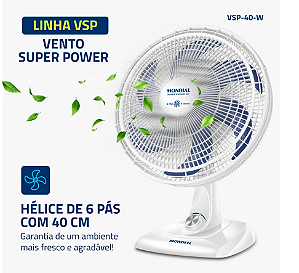 VENTILADO MESA 40CM 6P BC 140W 127[ MONDIAL ]