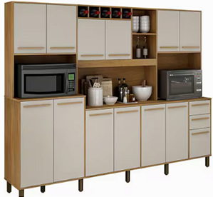 Kit Cozinha Agata Cinamomo/off White