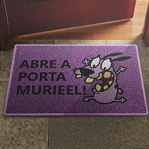 Tapete Capacho Abre a Porta Muriel Coragem o Cão Covarde