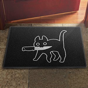 Tapete Capacho Gato Faca