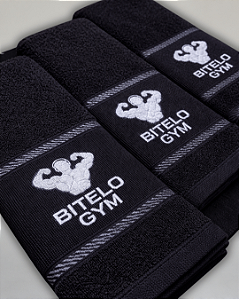 Toalha de rosto Bitelo Gym - 50x29 - PRETA