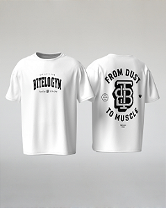 CAMISETA OVERSIZED OFF WHITE ORIGEM - BITELO GYM
