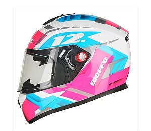 CAPACETE B-12 ST BITWELVE BRANCO/ROSA SMART TRIP C/BLUETOOTH