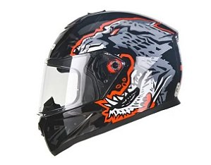 CAPACETE B-12 ST GUEPARD PRETO/VERM SMART TRIP C/BLUETOOTH