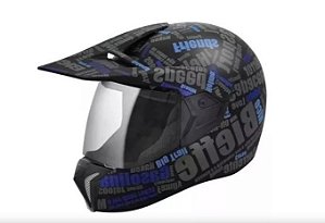 CAPACETE 3 SPORT MIRROR PTO F/AZUL