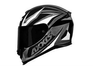 CAPACETE AXXIS EAGLE POWER GLOSS BLACK/GREY/WHITE