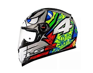 CAPACETE LS2 FF358 ALEX BARROS REPLICA SILVER