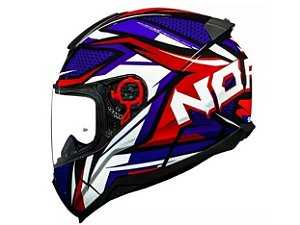 CAPACETE NORISK FAB RAZOR SHARP BLUE/RED