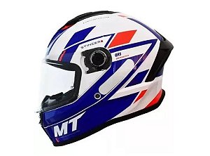 CAPACETE MT HELMETS STINGER 2 ZIVZE E7 GLOSS AZUL/BRANCO