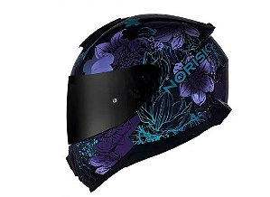 CAPACETE NORISK RAZOR BLOOM BLK/PURPLE