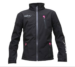 JAQUETA FEMININA MONZA PRET/ROSA