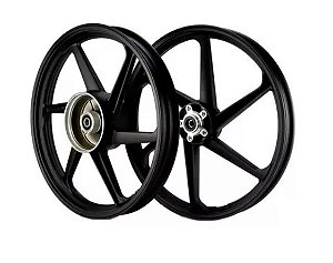 RODA ALUMINIO CG 150 ESD 04/17/CG 160 START 6P DISCO PRETO