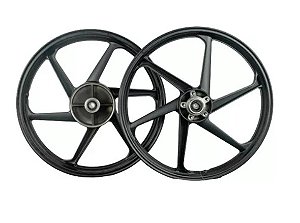RODA ALUMINIO CG 160/CG 150 14/15 6P PRET FOSCO DISCO