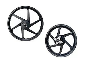 RODA ALUMINIO POP 100/110 6P PRETO  FOSCO