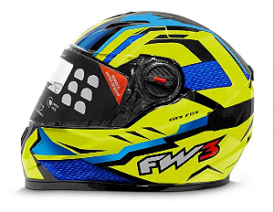 CAPACETE FW3 GTX FOX AMAR/AZUL
