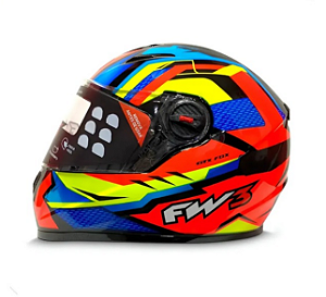 CAPACETE FW3 GTX FOX LARANJA