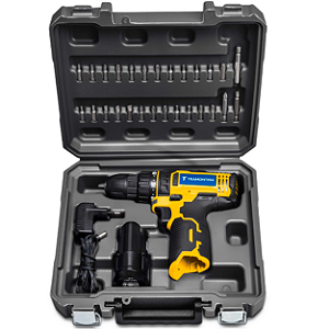 KIT PARAFUSADEIRA/FURADEIRA A BATERIA 12V 30 PCS