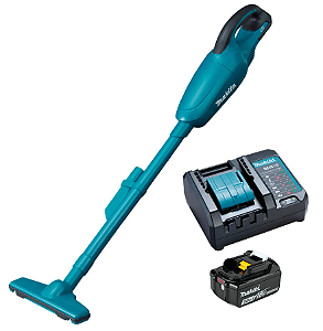 Aspirador de Pó a Bateria + Carregador + Bateria 3.0Ah Makita