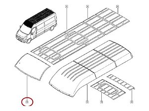 Teto Renault Master 2.3 16V - 2013 até 2019 - 731127215R