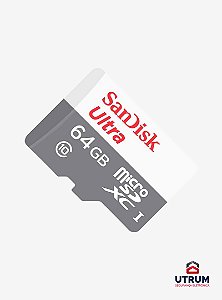 Cartão de Memória Sandisk Ultra MicroSDXC UHS-I Card with Adapter – 64Gb