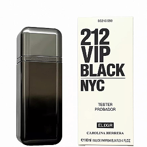Tester 212 VIP Black Elixir – Carolina Herrera - 100ml
