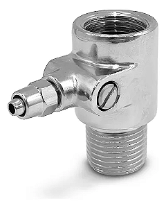 Adaptador Bucha T com Regulador de Vazão Rosca 1/2 Mang Fina 1/4
