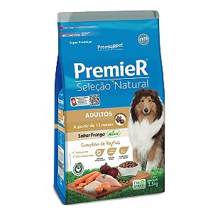 Ração Premier Seleção Natural Cães Adultos Frango Korin 2,5 kg