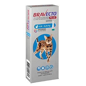 Antipulgas Bravecto Plus Gatos 2,8 a 6,25kg 0,89 ml