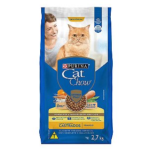 Ração Cat Chow Castrados Frango 2,7 kg