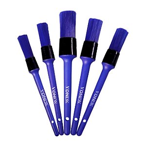 Kit com 5 Pincéis para Detalhamento Externo Vonixx