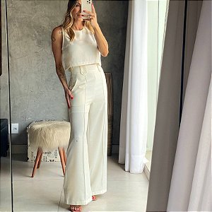 Calça Pantalona Botoes