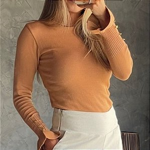 Blusa Punho Flare Gola