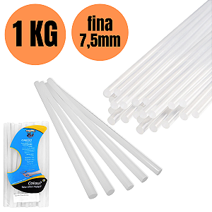 Cola Quente Bastao Silicone Fina Pct/1Kilo