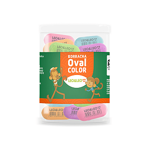 Borracha Oval Color Pote/24 Und